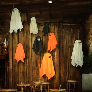 Halloween Decor, Hanging Ghost, Ghost Garland, 3D Ghost Ornament Halloween Mantel Decor, Halloween Party, Home Decor, Garden Decor