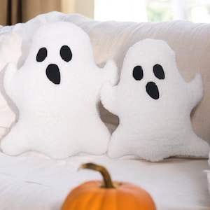 Plush Ghost Pillow, Boucle Ghost Pillow, Halloween Decor, Ghost Toy, Sherpa Ghost Pillow, Funny, Spooky, Cozy Halloween Autumn Pillows