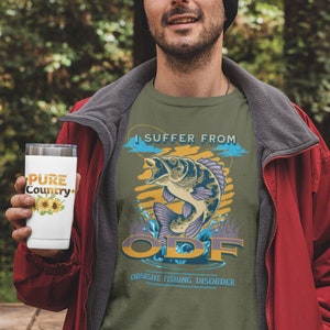 Visserij stoornis Tee, grappig visser shirt, cadeau voor papa, Sportsmans tshirt, buitenshuis T-shirt, camping shirt, vaderdagcadeau, visser