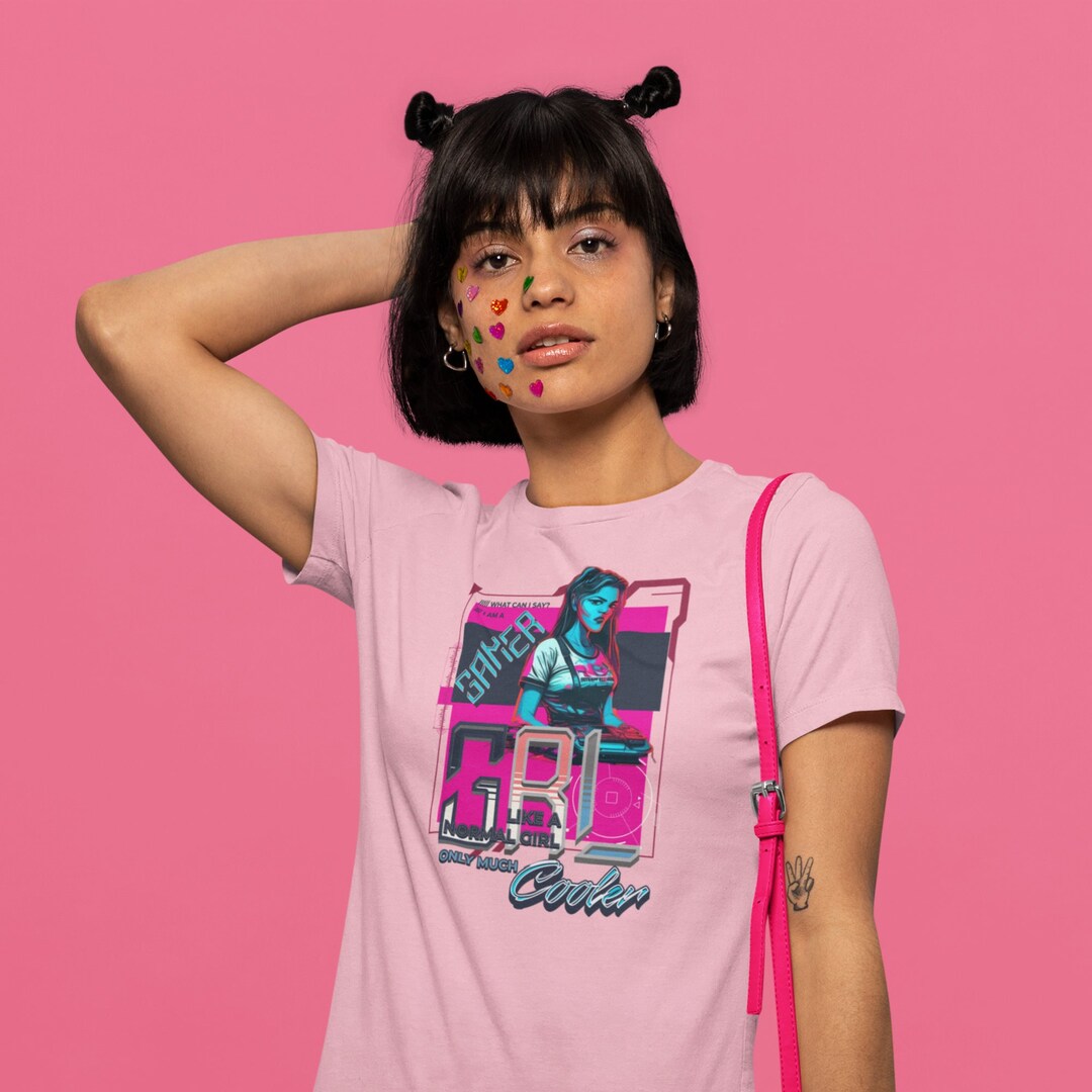 Gamer Girl Tshirt, Cool Tshirt for Her, Gamer Gift Tshirt, Video Game Design, Gift for