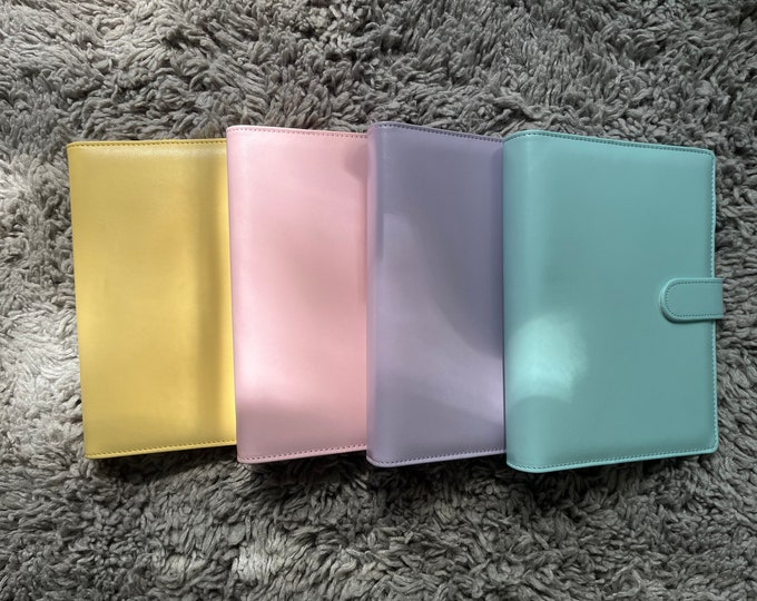 Featured listing image: Colorful A5 Binders - Magnetic Clasp with Interior Pockets (DIFFERENT COLORS AVAILABLE)
