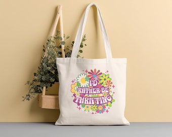 Thrifting, Canvas Tote Bag, Thrift Haul Bag, Sustainability Tote Bags, Shopping Bags, Thrifter Tote Bag, Thrift Shop, Reseller Gift, Junkin