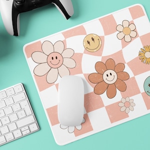 Mouse Pad Rectangular, Hippy Aesthetic, Girly Desk, Trendy Workspace, Laptop Mouse Pad, Desk Decoration, Peace Symbol, Mouse Pad Desk Mat,
