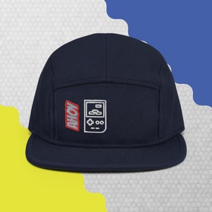 5 Panel Camper Navy Blue, 80s, 90s, style, video game hat