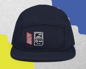 5 Panel Camper Navy Blue, 80s, 90s, style, video game hat