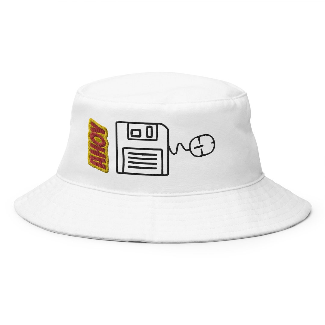 90s White Cotton Bucket, Sun, Golf Hat Old School Design Etsy