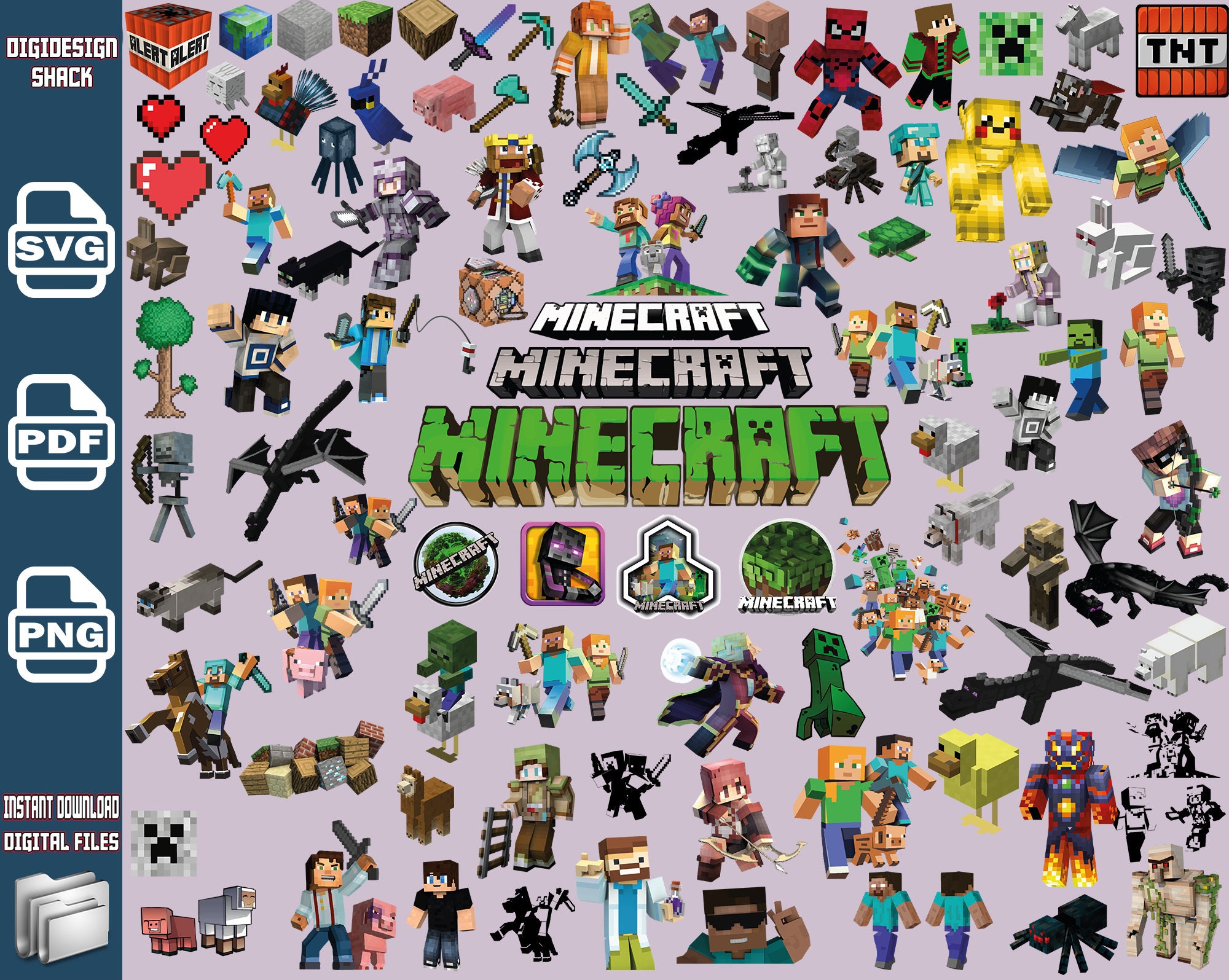 Creeper Minecraft Svg/ Creeper Cricut File/ Creeper Layered 