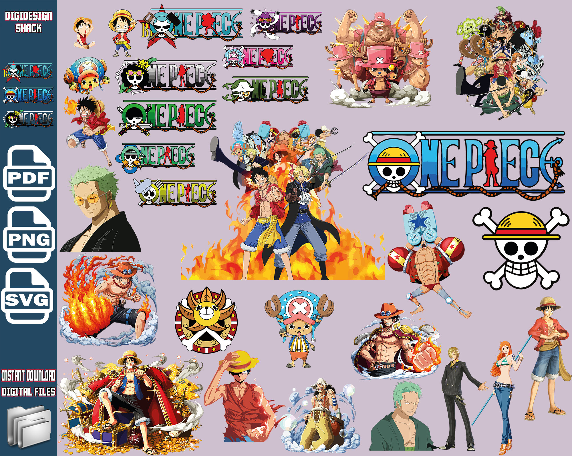 Onep R Anime SVG-PNG-PDF Bundle One P.ece Layered Svg Zoro One - Etsy Australia