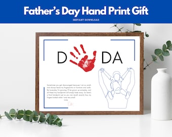 Father's Day Handprint Art: Personalized Keepsake Gift (Digital Download)