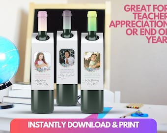 Funny Teacher Wine Gift Tag: End of Year Appreciation (Digital Download)
