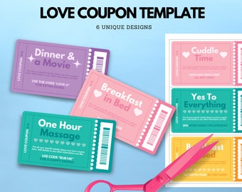 Personalized Love Coupon Book: DIY Gift for Wife (Digital Download)