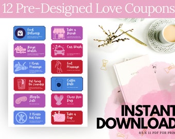 Printable Love Coupon Book: Mother's Day DIY Gift (PDF)