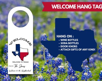 Welcome to Texas Wine Tag: New Neighbor Gift (Digital Download)