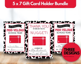 Chickfila Teacher Gift Card Holder | Printable Bundle (Digital Download)