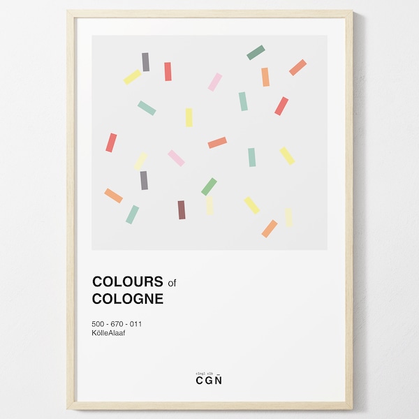 KölleAlaaf | Colors of Cologne No 11 | Cologne City Poster Art Print Gift | Kölsch Cologne Cathedral |