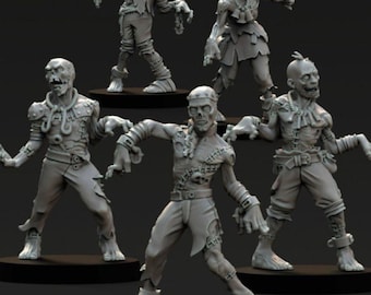 STL Zombie Apocalypse Pack – Undead Miniatures 3D Printing