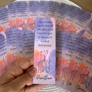 Segnalibri personalizzati- Segnalibri in cartoncino plastificato- Segnaposto evento, compleanno , battesimo- Segnalibro frasi motivazionali