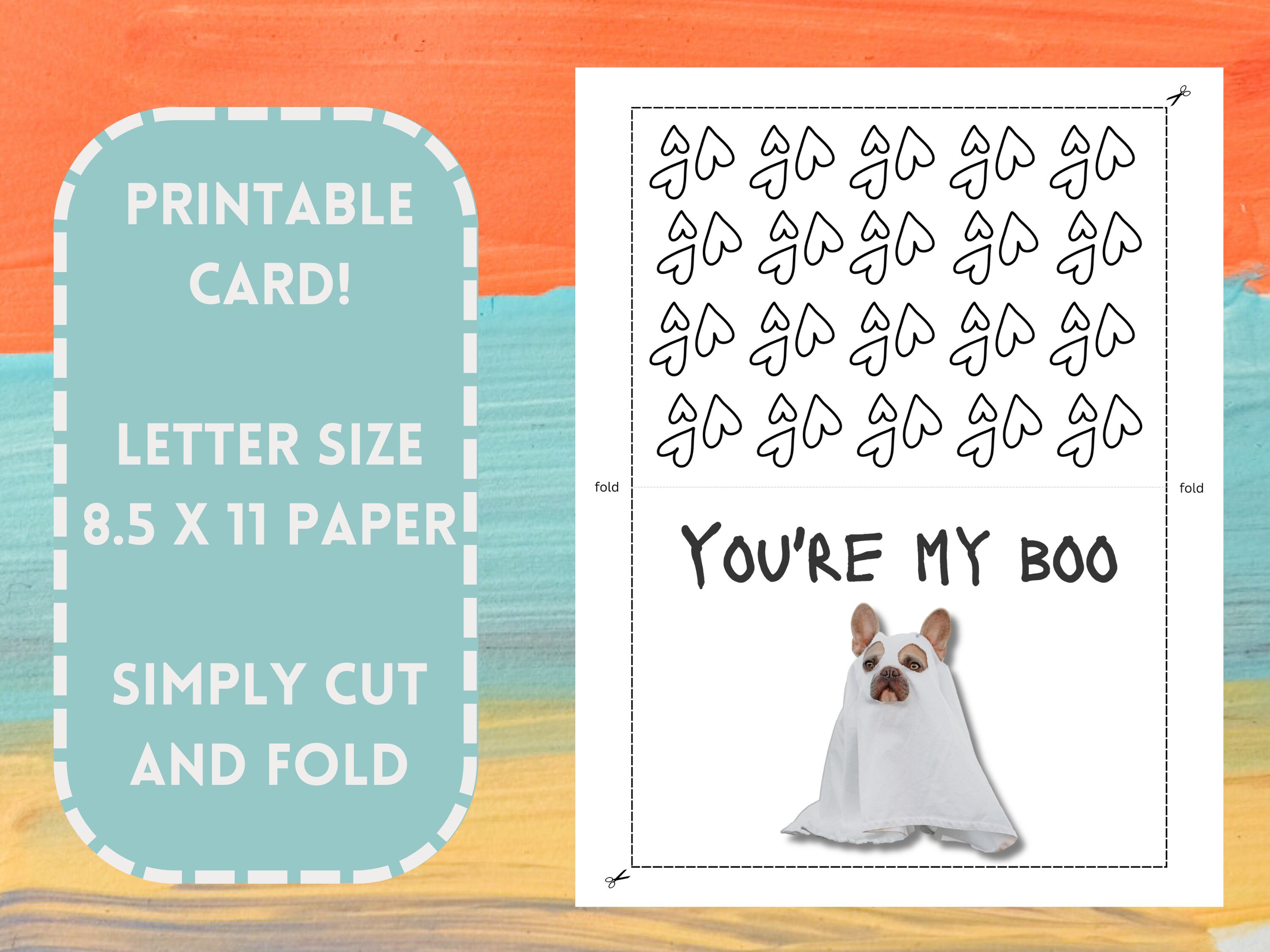 Halloween-Jubiläumskarte „You Are My Boo“ – Mit Umschlag (10x15 Cm)