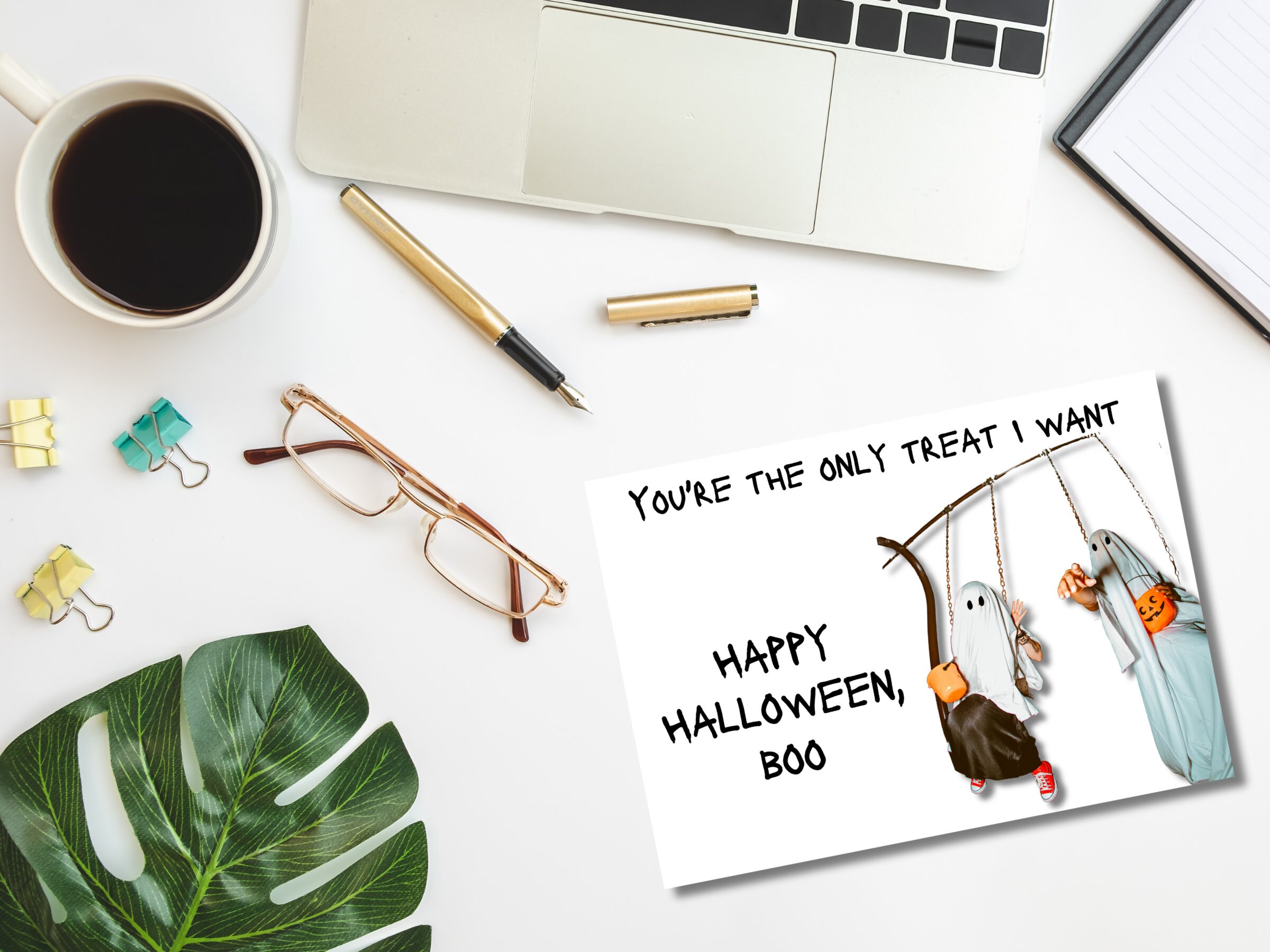 Halloween-Jubiläumskarte „You Are My Boo“ – Mit Umschlag (10x15 Cm)