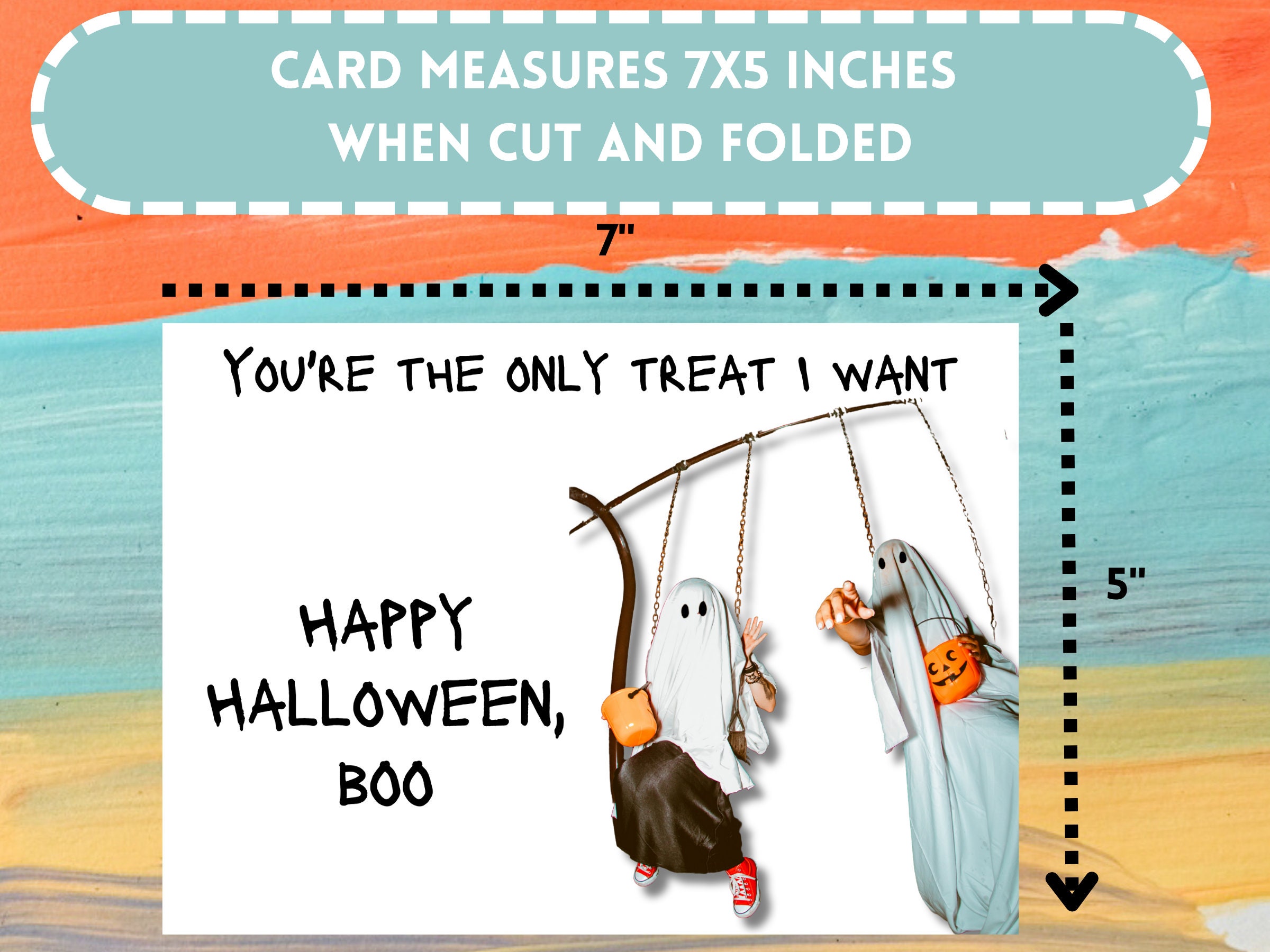 Halloween-Jubiläumskarte „You Are My Boo“ – Mit Umschlag (10x15 Cm)