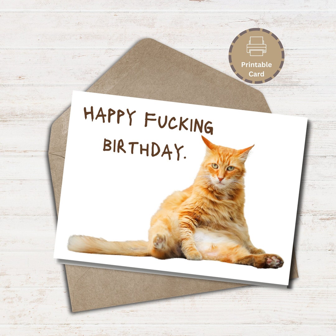 Funny Birthday Card for Friend PRINTABLE Greeting for - Etsy
