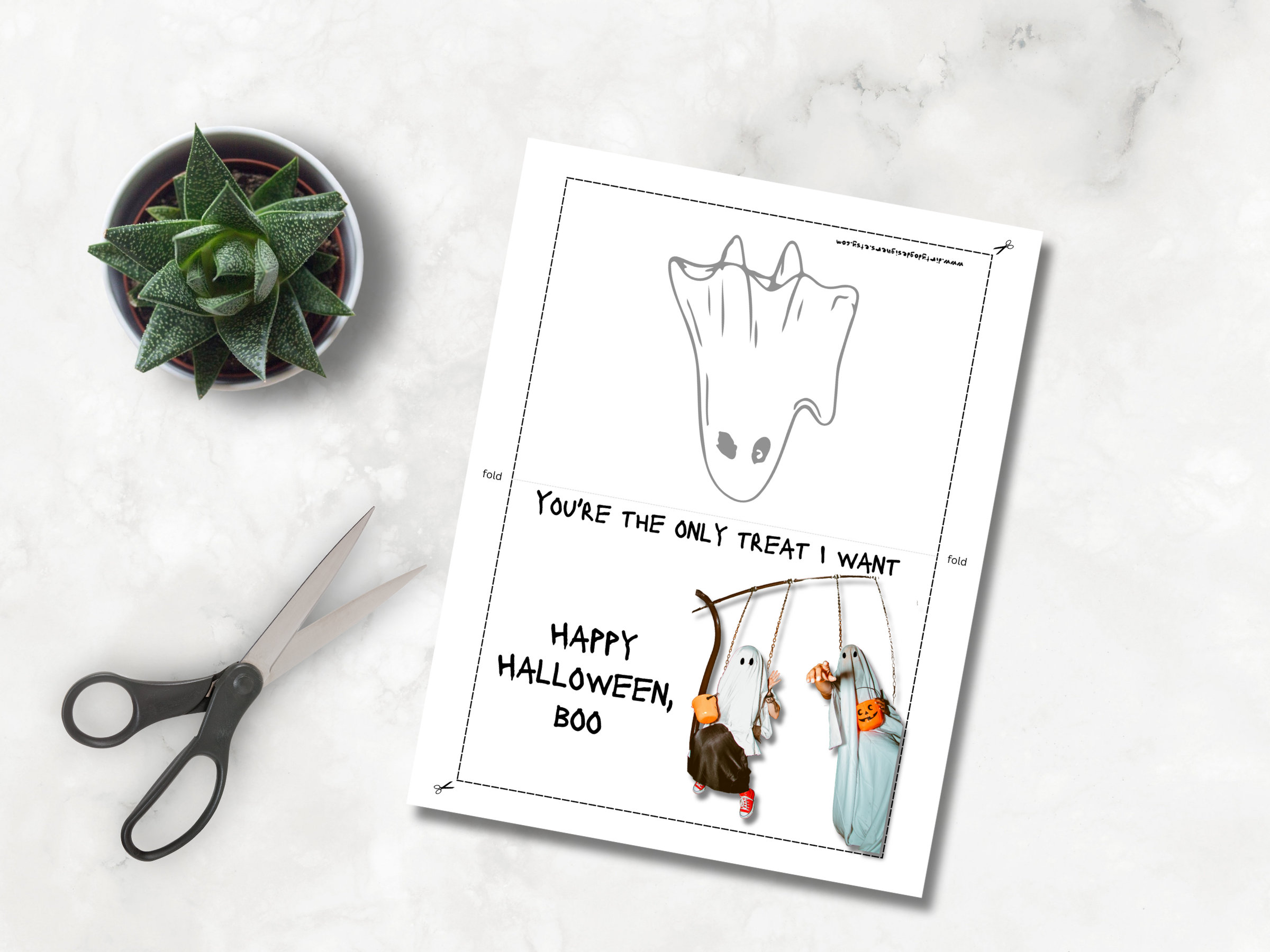 Halloween-Jubiläumskarte „You Are My Boo“ – Mit Umschlag (10x15 Cm)