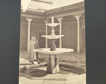 Vintage Tunis Tunisia Le Bardo Fontaine du Petit Patio Postcard