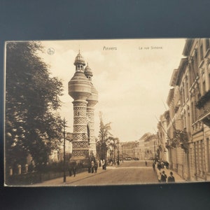 Timeless Beauty: Anvers Antique Postcard from Antwerp, Belgium - La Rue Simons, Nels Publisher