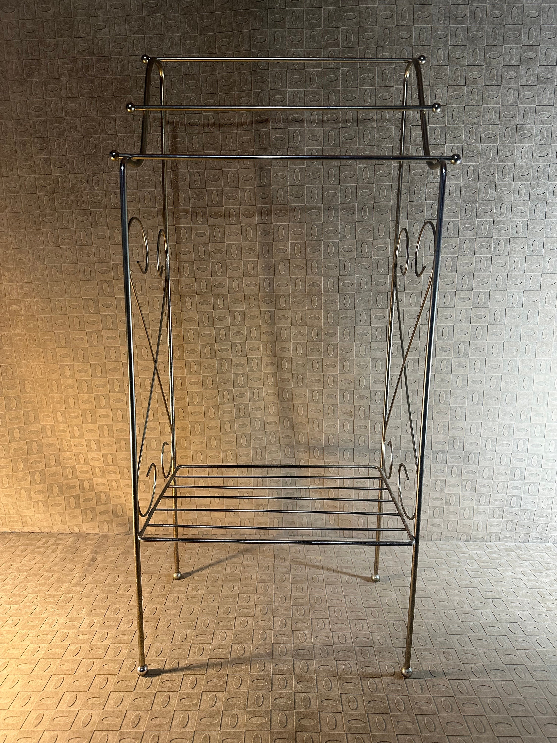 Vintage Mid Century Towel Rack Etsy