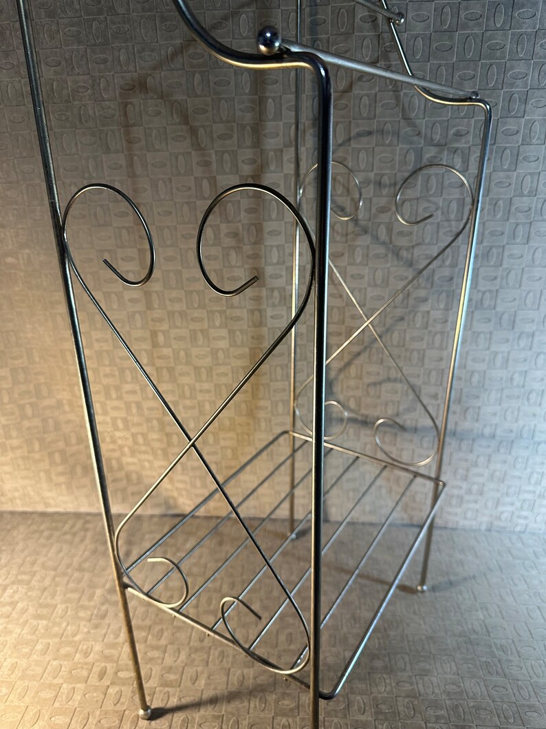 Vintage Mid Century Towel Rack Etsy