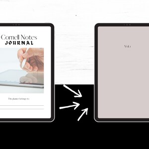 Digital Cornell Notebook, Cornell journal, Goodnotes Cornell Notes, Notability template, goodnotes template, iPad Notebook