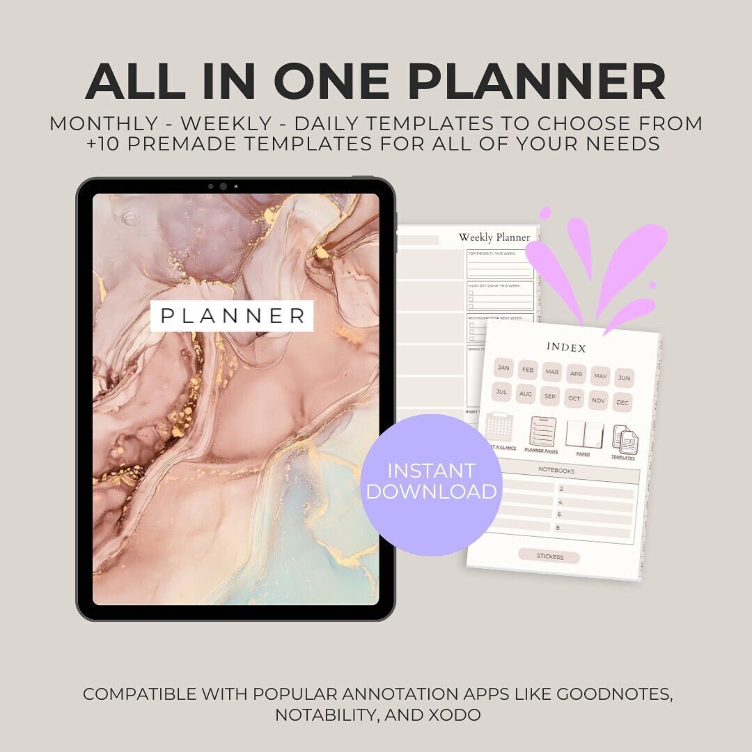 2024 Digital Planner Goodnotes Planner iPad Planner Undated - Etsy