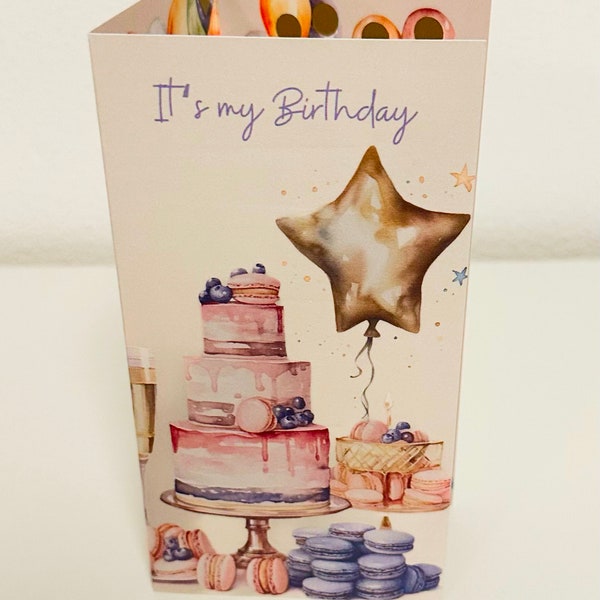 Sparchallenge „It‘s my Birthday“ Klappkarte A6