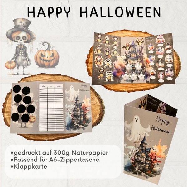 Sparchallenge „Happy Halloween“ Klappkarte A6