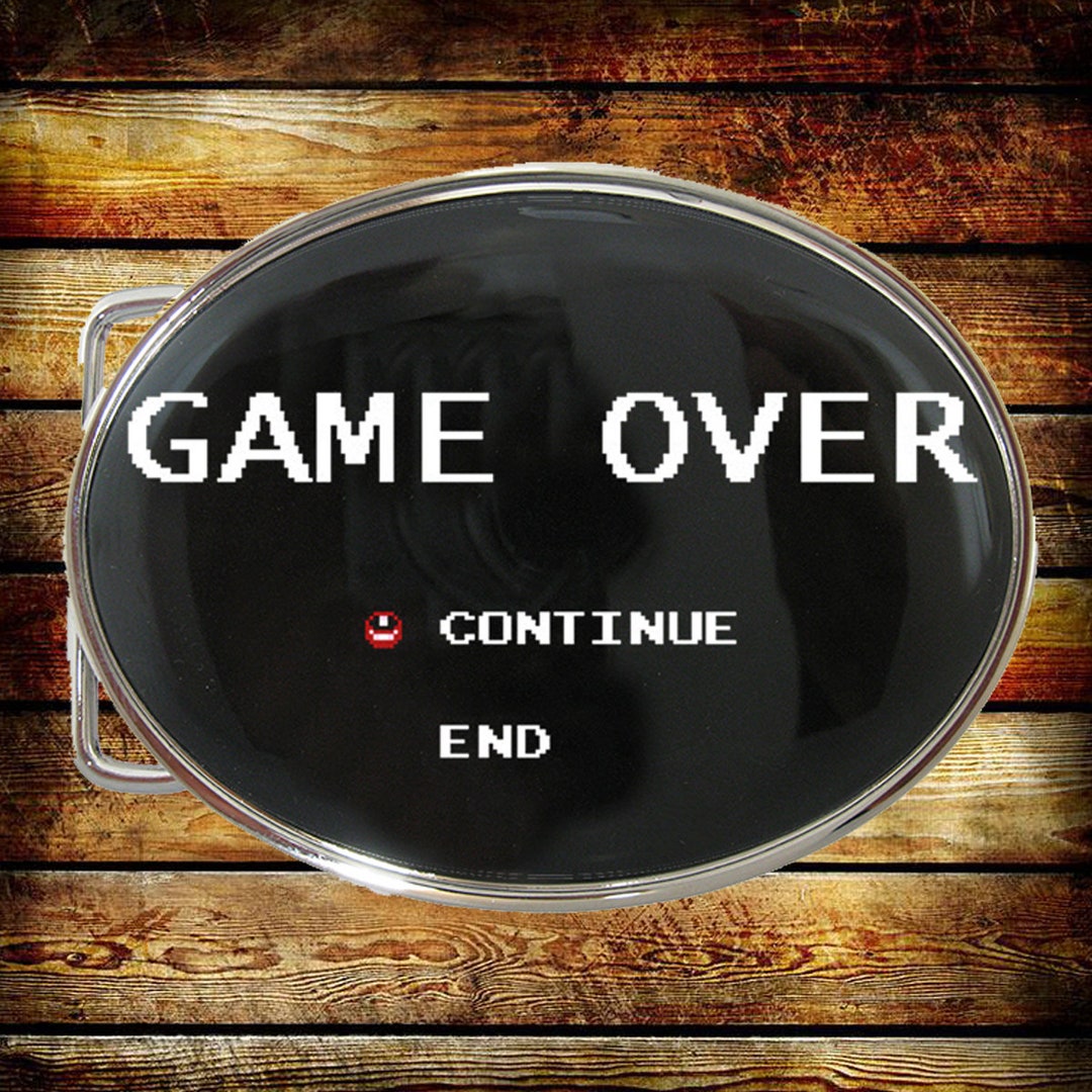 Game Over Video Game Belt Buckle, Men's Belt Buckle, Gift for Him Etsy