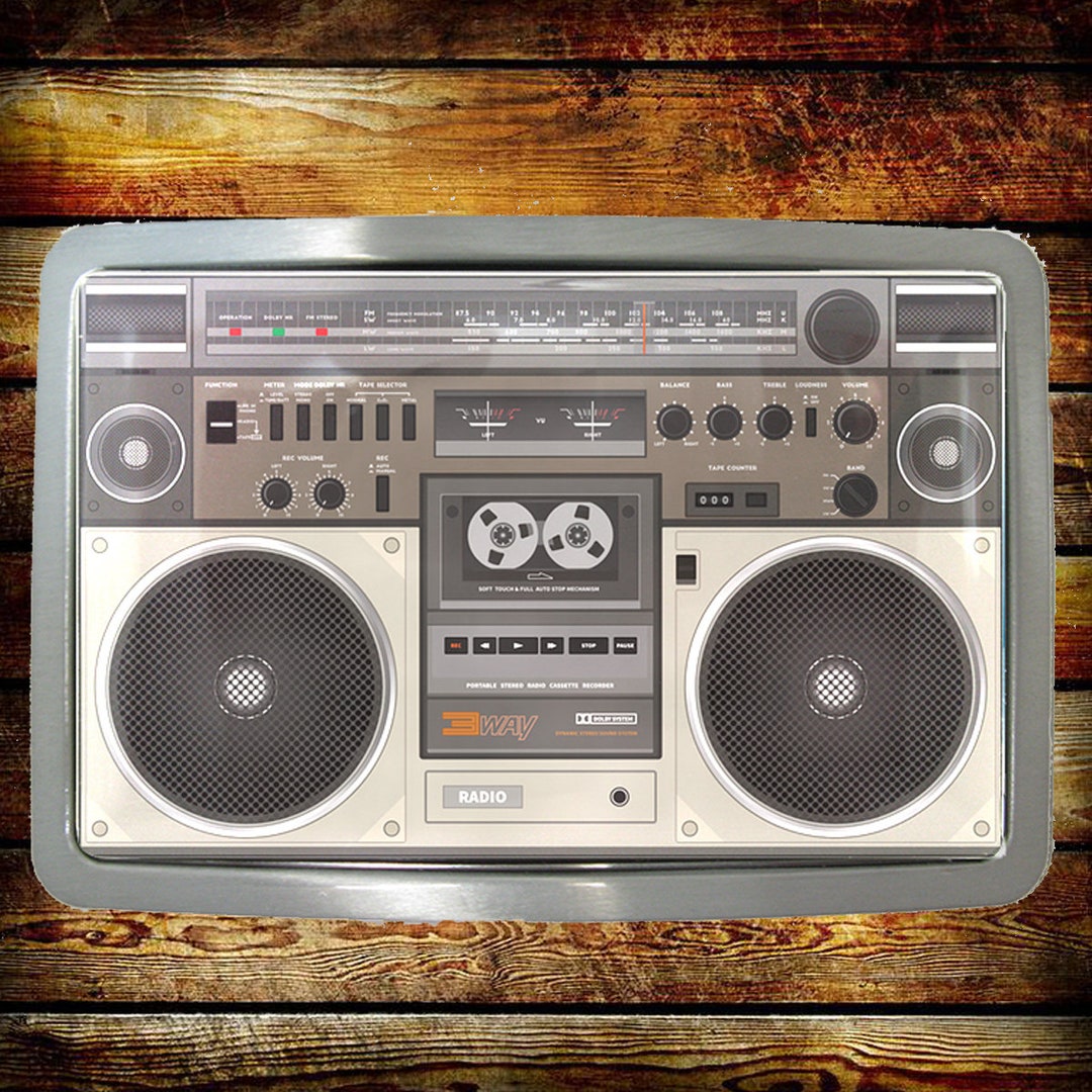 Vintage Boombox Belt Buckle, Men display picture 2