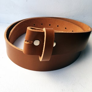 Ceinture en cuir pleine fleur pour boucle de ceinture, faite à la main en France, pour homme, femme image 5