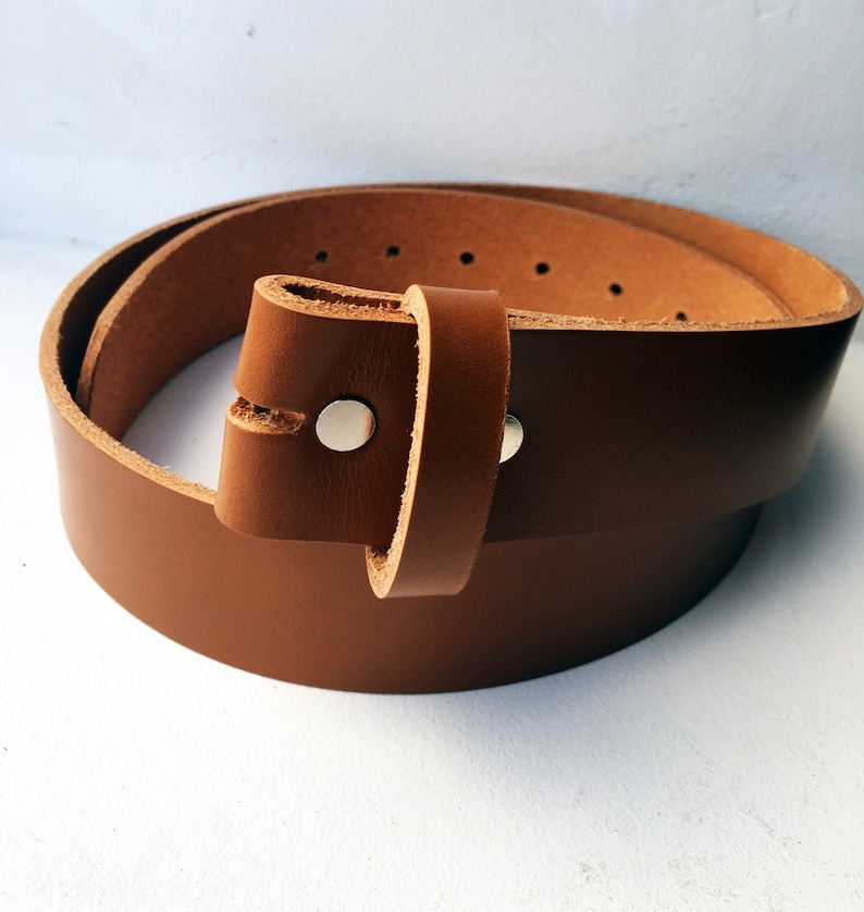 Ceinture en cuir pleine fleur pour boucle de ceinture, faite à la main en France, pour homme, femme image 5