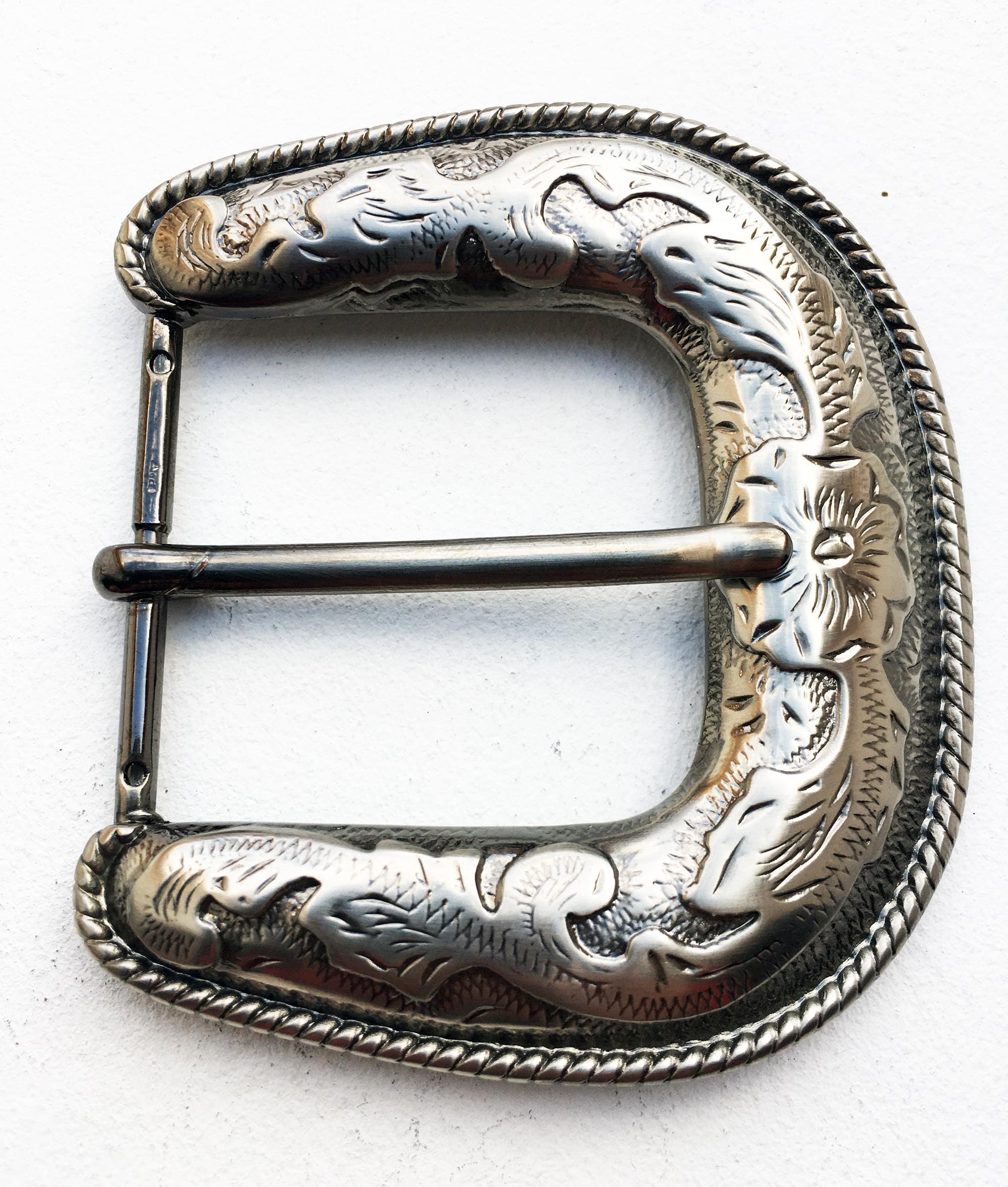 Boucles De Selle Vintage En Laiton RCA Western - Style Cowboy - Occasion Bien Utilisée