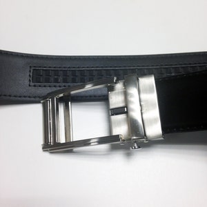 Ceinture cuir automatique, ceinture à cliquet avec boucle de ceinture automatique, taille unique, pour homme image 5