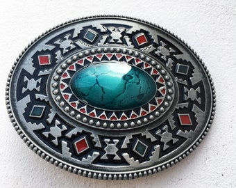 Boucle de ceinture Southwest turquoise, boucle de ceinture homme, femme, cadeau, mariage