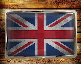 Boucle de ceinture Union Jack effet vintage, drapeau Royaume-Uni, homme, femme