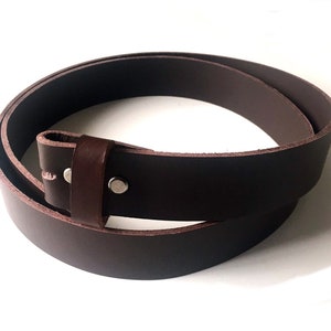 Ceinture en cuir pleine fleur pour boucle de ceinture, faite à la main en France, pour homme, femme image 3