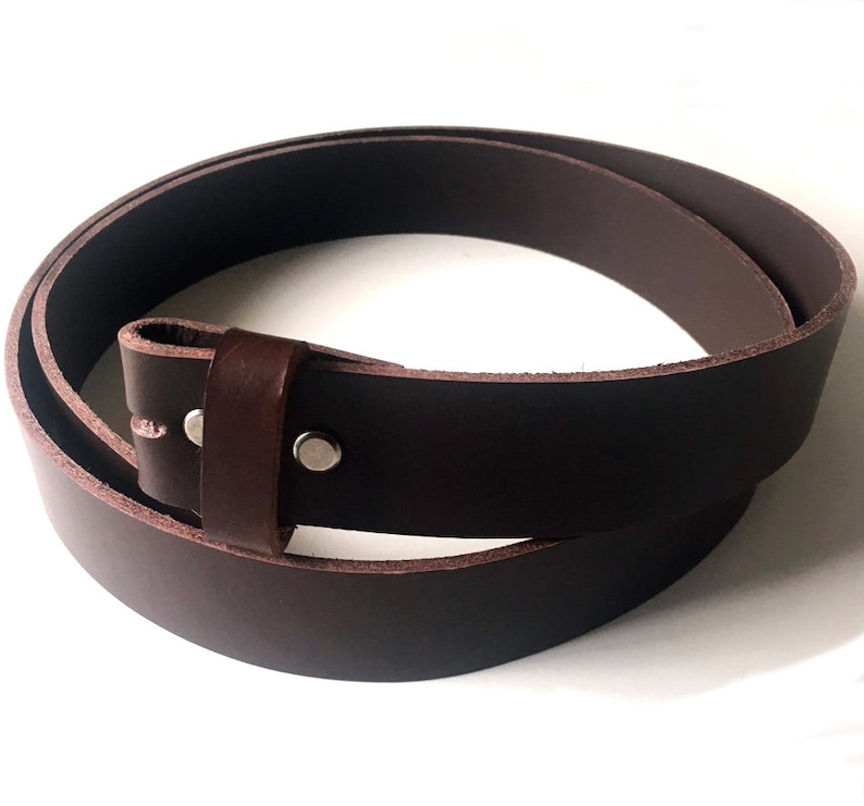 Ceinture en cuir pleine fleur pour boucle de ceinture, faite à la main en France, pour homme, femme image 3