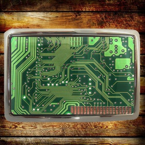 Boucle de ceinture carte de circuit imprimé, boucle de ceinture geek, homme, femme