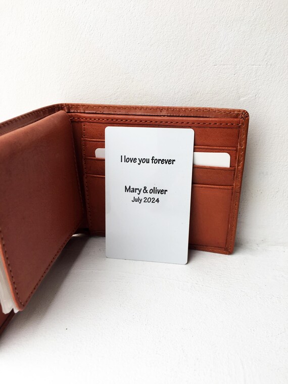 Portafoglio In Metallo Con Ricordo Sentimentale, Il Mio Migliore Amico, L' Amore Della Mia Vita, Citazione, Regalo Per Fidanzato, Marito, Moglie, Fidanzata, Fidanzato - Italia - Foto 3