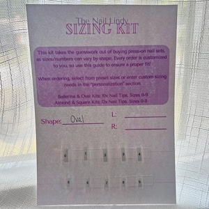 Sizing Kit, Press On, Gel Nail Sets