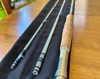 Chestonia 7'6" 3 wt. 3pc. White S Glass Fly Rod Hand Made in Michigan by Mark