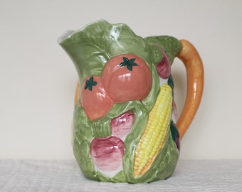 Vintage Ceramic De Cuernavaca Vegetable Pitcher