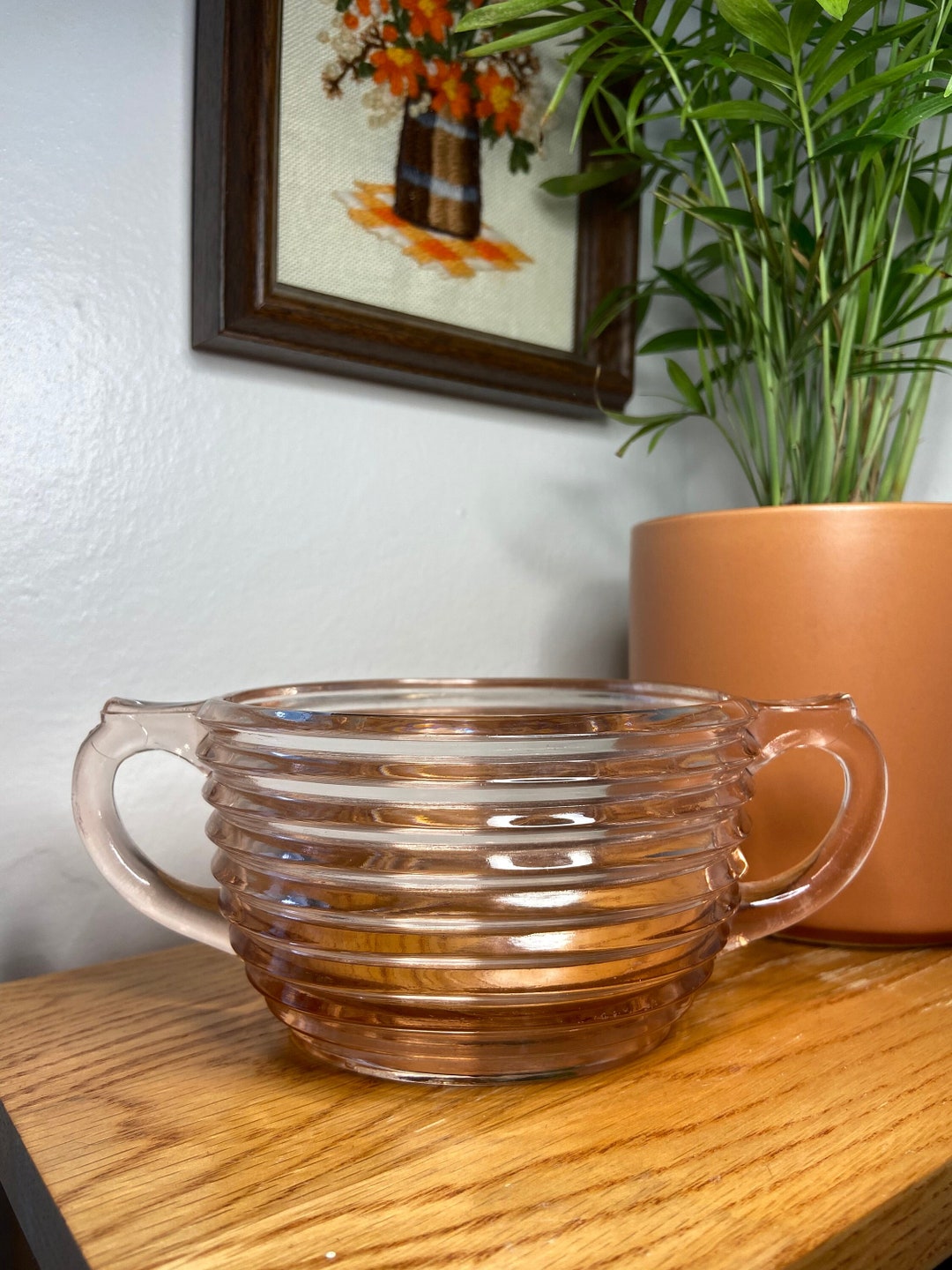 ANCHOR HOCKING 1940 Pink Depression Glass Manhattan Pattern Etsy